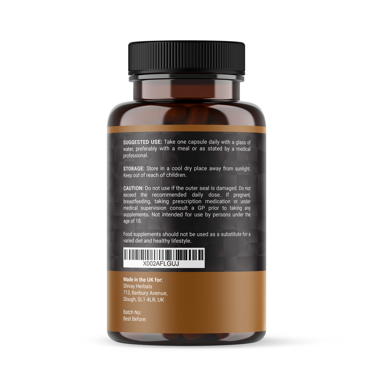 Shivay Herbals Shilajit Complex 5-in-1 - 16000mg Himalayan Shilajit - with Ashwagandha & Lion's Mane - 120 Vegan Capsules - 4 Month Supply - Made in the UK