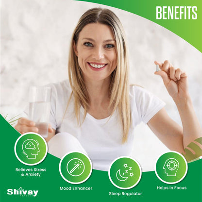 Shivay Herbals Ashwagandha 1000mg Capsules - Root Extract - 90 Vegan Capsules - 45 Day Supply - Made in the UK