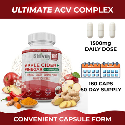 Apple Cider Vinegar Complex with Turmeric, Ginger, Cayenne & Bio Cultures
