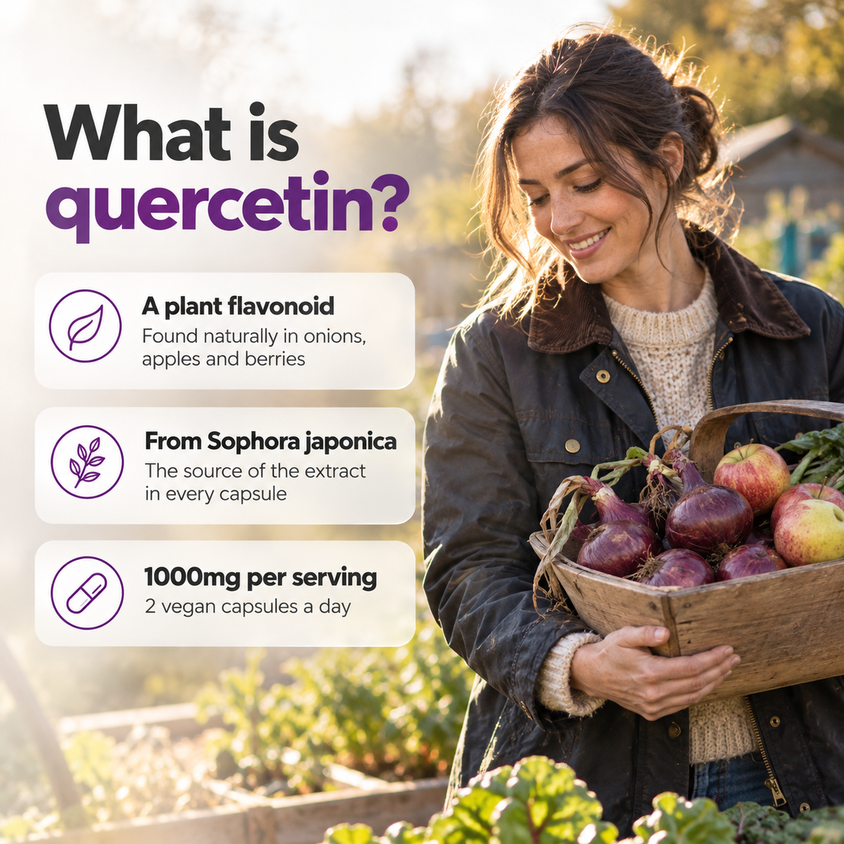 Shivay Herbals Quercetin 1000mg - Sophora Japonica Extract - 180 Vegan Capsules - 3 Month Supply - Natural Plant Flavonoid - Made in the UK