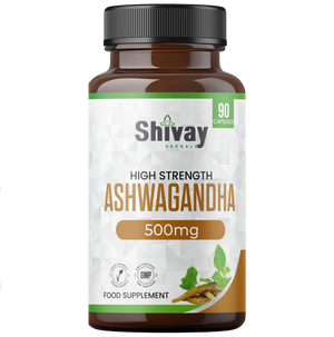 Shivay Herbals Ashwagandha 1000mg root extract capsules 90 vegan capsules 45 day supply - UK made
