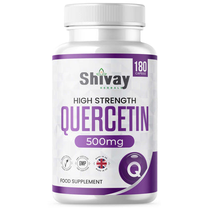 Shivay Herbals Quercetin 1000mg Sophora Japonica extract 180 vegan capsules 3 month supply - UK made
