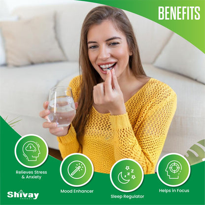 Shivay Herbals Focus & Calm Bundle - Ashwagandha 2000mg & Lion's Mane 2000mg - Vegan Tablets - Made in the UK