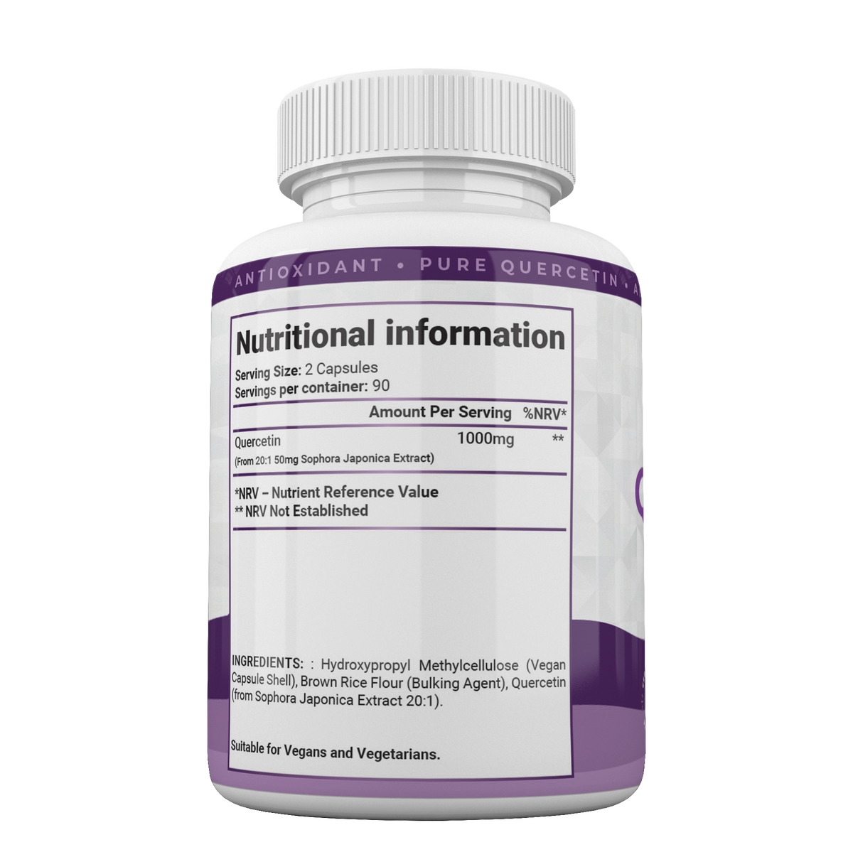 Shivay Herbals Quercetin 1000mg - Sophora Japonica Extract - 180 Vegan Capsules - 3 Month Supply - Natural Plant Flavonoid - Made in the UK