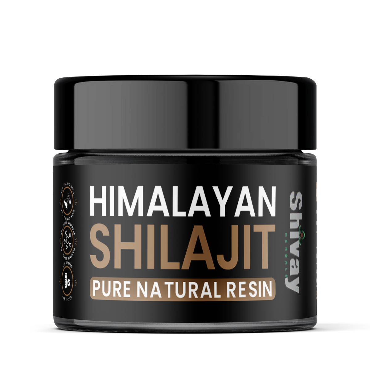 Shivay Herbals Himalayan Shilajit Resin 30g - Natural Source of Fulvic Acid & Humic Acid - Trace Minerals - Made in the UK