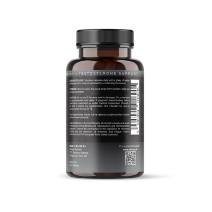 Shivay Herbals Testo Boost Natural Vitality Support - Zinc, B6, Ginseng, Maca & Tribulus - 120 Vegan Capsules - 2 Month Supply - Made in the UK