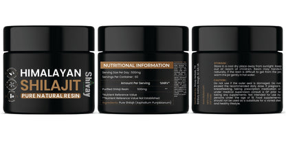 Shivay Herbals Himalayan Shilajit Resin 30g - Natural Source of Fulvic Acid & Humic Acid - Trace Minerals - Made in the UK