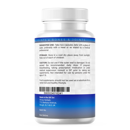 Shivay Herbals Glucosamine & Chondroitin Complex - with MSM, Vitamin C, Turmeric, Ginger & Black Pepper - 120 Capsules - 2 Month Supply - Made in the UK
