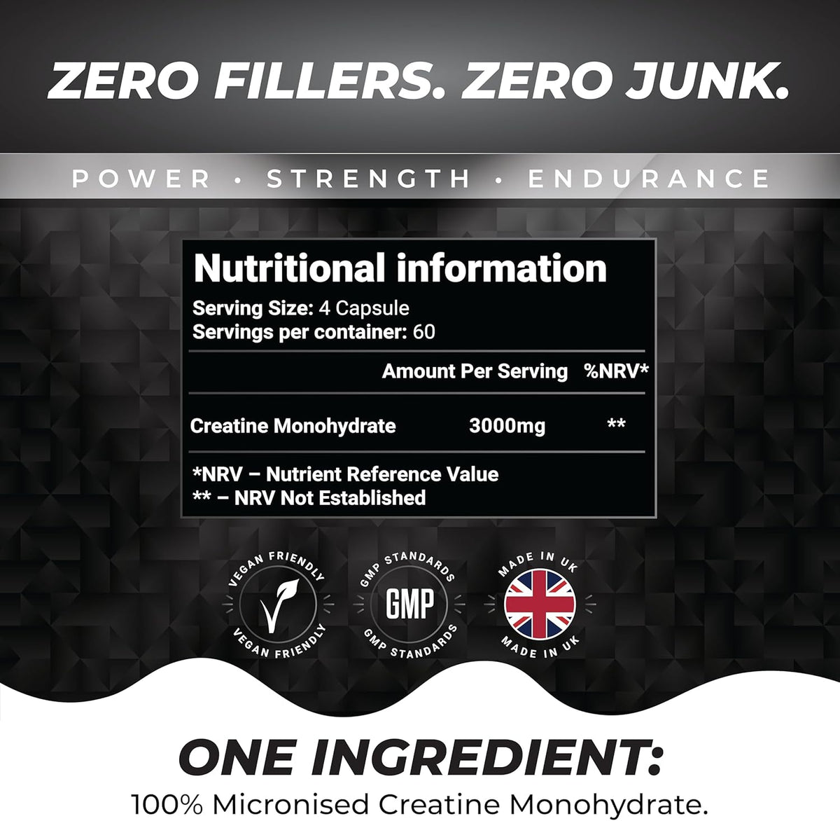 Creatine Monohydrate 240 Capsules - 3000mg per Serving