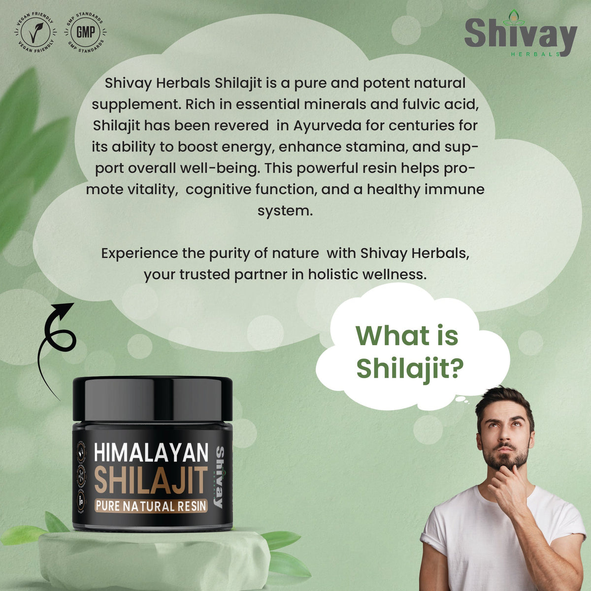 Shivay Herbals Himalayan Shilajit Resin 30g - Natural Source of Fulvic Acid & Humic Acid - Trace Minerals - Made in the UK